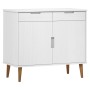 MOLD Sideboard aus massivem weißem Kiefernholz 90x40x80 cm von vidaXL, Sideboards - Ref: Foro24-350547, Preis: 163,77 €, Raba...