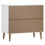 MOLD Sideboard aus massivem weißem Kiefernholz 90x40x80 cm von vidaXL, Sideboards - Ref: Foro24-350547, Preis: 163,77 €, Raba...