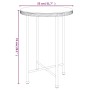 Tempered glass and steel dining table 55 cm by vidaXL, Garden tables - Ref: Foro24-319434, Price: 51,33 €, Discount: %