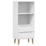 MOLDE bookcase solid white pine wood 60x35x133.5 cm by vidaXL, Bookcases and shelves - Ref: Foro24-350538, Price: 118,29 €, D...