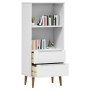 MOLDE bookcase solid white pine wood 60x35x133.5 cm by vidaXL, Bookcases and shelves - Ref: Foro24-350538, Price: 118,29 €, D...