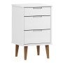 Bedside table MOLDE made of solid white pine wood 40x35x65 cm by vidaXL, Nightstands - Ref: Foro24-350499, Price: 86,99 €, Di...