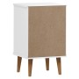 Bedside table MOLDE made of solid white pine wood 40x35x65 cm by vidaXL, Nightstands - Ref: Foro24-350499, Price: 86,60 €, Di...