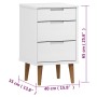 Bedside table MOLDE made of solid white pine wood 40x35x65 cm by vidaXL, Nightstands - Ref: Foro24-350499, Price: 86,60 €, Di...