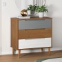 MOLDE bedside table solid brown pine wood 80x40x80 cm by vidaXL, Drawers - Ref: Foro24-350504, Price: 142,31 €, Discount: %