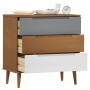 MOLDE bedside table solid brown pine wood 80x40x80 cm by vidaXL, Drawers - Ref: Foro24-350504, Price: 142,31 €, Discount: %