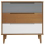 Mesita de noche MOLDE madera maciza de pino marrón 80x40x80 cm de vidaXL, Cajoneras - Ref: Foro24-350504, Precio: 142,31 €, D...