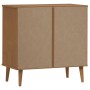 Mesita de noche MOLDE madera maciza de pino marrón 80x40x80 cm de vidaXL, Cajoneras - Ref: Foro24-350504, Precio: 142,31 €, D...