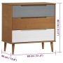 MOLDE bedside table solid brown pine wood 80x40x80 cm by vidaXL, Drawers - Ref: Foro24-350504, Price: 142,31 €, Discount: %