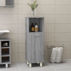 Armario de baño madera contrachapada gris Sonoma 30x30x95 cm de vidaXL, Muebles de baño - Ref: Foro24-815607, Precio: 52,59 €...