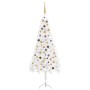 LED-Eck-Weihnachtsbaum und weiße PVC-Kugeln 210 cm von vidaXL, Weihnachtsbäume - Ref: Foro24-3077950, Preis: 56,23 €, Rabatt: %