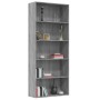 Estantería 5 pisos madera contrachapada gris Sonoma 80x30x189cm de vidaXL, Librerías y estanterías - Ref: Foro24-815403, Prec...