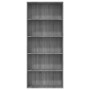 Sonoma gray plywood 5-story shelving unit 80x30x189cm by vidaXL, Bookcases and shelves - Ref: Foro24-815403, Price: 127,45 €,...