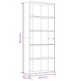 Sonoma gray plywood 5-story shelving unit 80x30x189cm by vidaXL, Bookcases and shelves - Ref: Foro24-815403, Price: 127,45 €,...