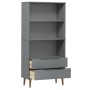 Librería MOLDE madera maciza de pino gris 85x35x170,5 cm de vidaXL, Librerías y estanterías - Ref: Foro24-350542, Precio: 217...