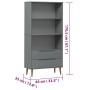 Librería MOLDE madera maciza de pino gris 85x35x170,5 cm de vidaXL, Librerías y estanterías - Ref: Foro24-350542, Precio: 217...