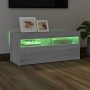 TV stand with LED lights in Sonoma gray 90x35x40 cm by vidaXL, TV Furniture - Ref: Foro24-815676, Price: 59,85 €, Discount: %