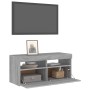 Mueble de TV con luces LED gris Sonoma 90x35x40 cm de vidaXL, Muebles TV - Ref: Foro24-815676, Precio: 62,30 €, Descuento: %