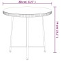 Mesa de comedor de vidrio templado y acero negro 80 cm de vidaXL, Mesas de jardín - Ref: Foro24-319437, Precio: 62,16 €, Desc...