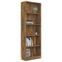 5-tier smoked oak plywood shelf 60x24x175 cm by vidaXL, Bookcases and shelves - Ref: Foro24-815432, Price: 89,06 €, Discount: %