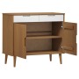 MOLD Sideboard aus massivem braunem Kiefernholz 90x40x80 cm von vidaXL, Sideboards - Ref: Foro24-350546, Preis: 102,23 €, Rab...