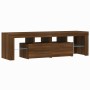 TV cabinet with LED lights oak brown 140x36.5x40 cm by vidaXL, TV Furniture - Ref: Foro24-815671, Price: 123,06 €, Discount: %