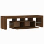 TV cabinet with LED lights oak brown 140x36.5x40 cm by vidaXL, TV Furniture - Ref: Foro24-815671, Price: 123,06 €, Discount: %