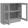 Vitrina de madera contrachapada gris sonoma 82,5x30,5x80 cm de vidaXL, Librerías y estanterías - Ref: Foro24-815616, Precio: ...