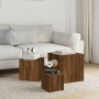 Side tables 3 pieces oak brown plywood by vidaXL, Side tables - Ref: Foro24-815989, Price: 83,10 €, Discount: %