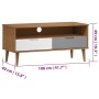 Mueble de TV MOLDE madera maciza de pino marrón 106x40x49 cm de vidaXL, Muebles TV - Ref: Foro24-350531, Precio: 64,69 €, Des...