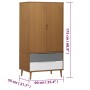 Armario MOLDE madera maciza de pino marrón 90x55x175 cm de vidaXL, Armarios roperos - Ref: Foro24-350522, Precio: 327,35 €, D...