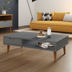 Mesa de centro MOLDE madera maciza de pino gris 100x55x31 cm de vidaXL, Mesas de centro - Ref: Foro24-350530, Precio: 63,99 €...