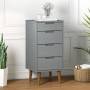 Bedside table MOLDE made of solid gray pine wood 40x35x82 cm by vidaXL, Drawers - Ref: Foro24-350503, Price: 115,19 €, Discou...