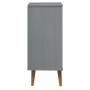 Bedside table MOLDE made of solid gray pine wood 40x35x82 cm by vidaXL, Drawers - Ref: Foro24-350503, Price: 115,19 €, Discou...