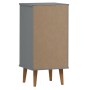 Bedside table MOLDE made of solid gray pine wood 40x35x82 cm by vidaXL, Drawers - Ref: Foro24-350503, Price: 115,19 €, Discou...