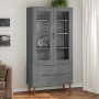 MOLD display cabinet solid gray pine wood 90x35x175 cm by vidaXL, Bookcases and shelves - Ref: Foro24-350545, Price: 310,15 €...