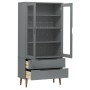 MOLD display cabinet solid gray pine wood 90x35x175 cm by vidaXL, Bookcases and shelves - Ref: Foro24-350545, Price: 310,15 €...