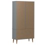 MOLD display cabinet solid gray pine wood 90x35x175 cm by vidaXL, Bookcases and shelves - Ref: Foro24-350545, Price: 310,15 €...