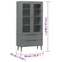 MOLD display cabinet solid gray pine wood 90x35x175 cm by vidaXL, Bookcases and shelves - Ref: Foro24-350545, Price: 310,15 €...