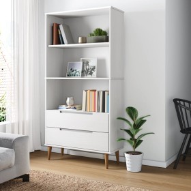 Solid pine wood MOLDE bookcase 85x35x170.5 cm by vidaXL, Bookcases and shelves - Ref: Foro24-350541, Price: 211,83 €, Discoun...