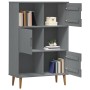 Librería MOLDE madera maciza de pino marrón 90x35x133,5 cm de vidaXL, Librerías y estanterías - Ref: Foro24-350518, Precio: 9...