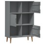 Librería MOLDE madera maciza de pino marrón 90x35x133,5 cm de vidaXL, Librerías y estanterías - Ref: Foro24-350518, Precio: 9...