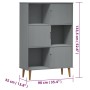 MOLDE bookcase solid brown pine wood 90x35x133.5 cm by vidaXL, Bookcases and shelves - Ref: Foro24-350518, Price: 94,79 €, Di...