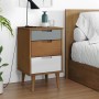 MOLDE bedside table solid brown pine wood 40x35x65 cm by vidaXL, Nightstands - Ref: Foro24-350498, Price: 83,43 €, Discount: %