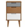 MOLDE bedside table solid brown pine wood 40x35x65 cm by vidaXL, Nightstands - Ref: Foro24-350498, Price: 83,43 €, Discount: %