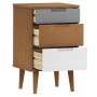 MOLDE bedside table solid brown pine wood 40x35x65 cm by vidaXL, Nightstands - Ref: Foro24-350498, Price: 83,43 €, Discount: %