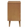 Mesita de noche MOLDE madera maciza de pino marrón 40x35x65 cm de vidaXL, Mesitas de noche - Ref: Foro24-350498, Precio: 83,4...