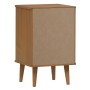 MOLDE bedside table solid brown pine wood 40x35x65 cm by vidaXL, Nightstands - Ref: Foro24-350498, Price: 83,43 €, Discount: %