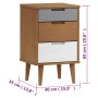 MOLDE bedside table solid brown pine wood 40x35x65 cm by vidaXL, Nightstands - Ref: Foro24-350498, Price: 83,43 €, Discount: %