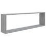 Estante cubo pared 2 uds contrachapada gris Sonoma 100x15x30 cm de vidaXL, Estantes y estanterías - Ref: Foro24-815909, Preci...